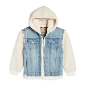 BlankNYC Girls Denim & Faux Fur Sherpa Jacket in Size M